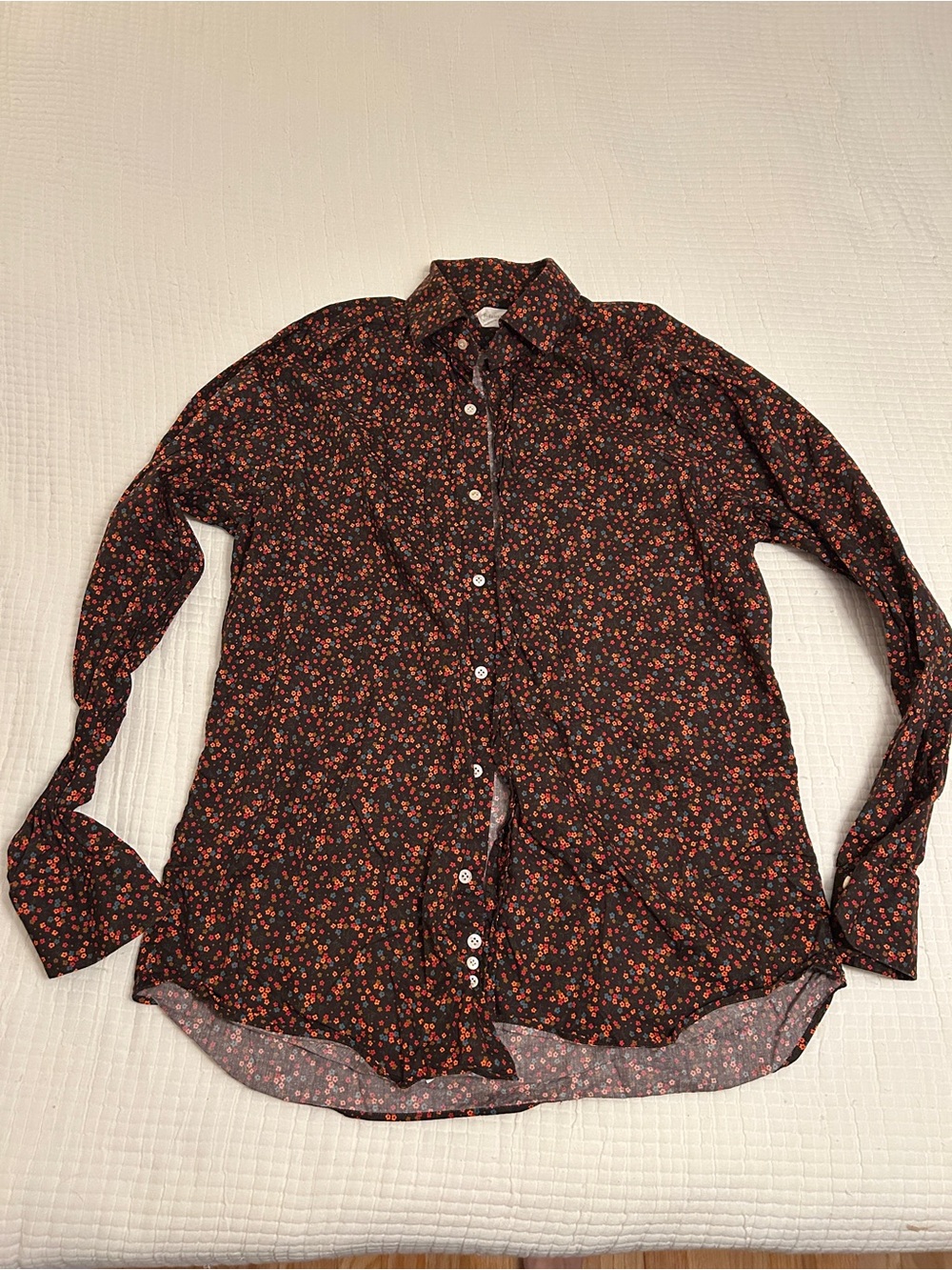 Multi Color Floral Cotton Button Down Gugliel Minotti